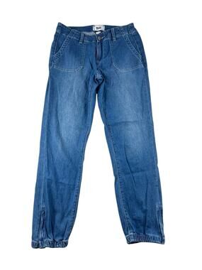 Paige Mayslie Jogger Jeans Size 26 Moonflower Wash Utility Pants Ankle Zipper